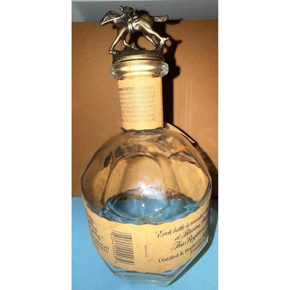 Blanton's Bourbon Empty Bottle 750ml Clear Excellent Horse Stopper Letter A